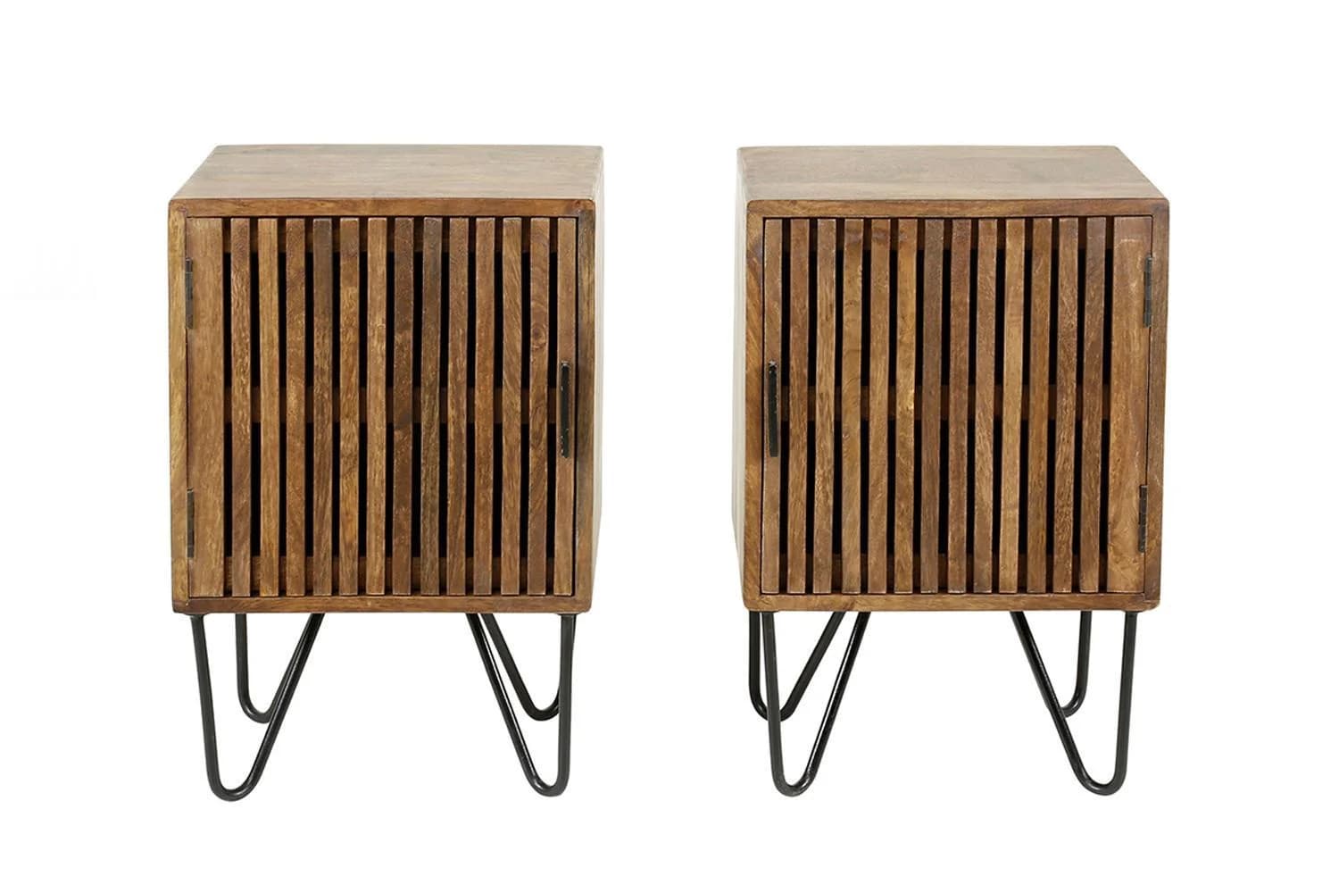 KAWOLA Nachttisch SWEAK 2er Set Mango Holz