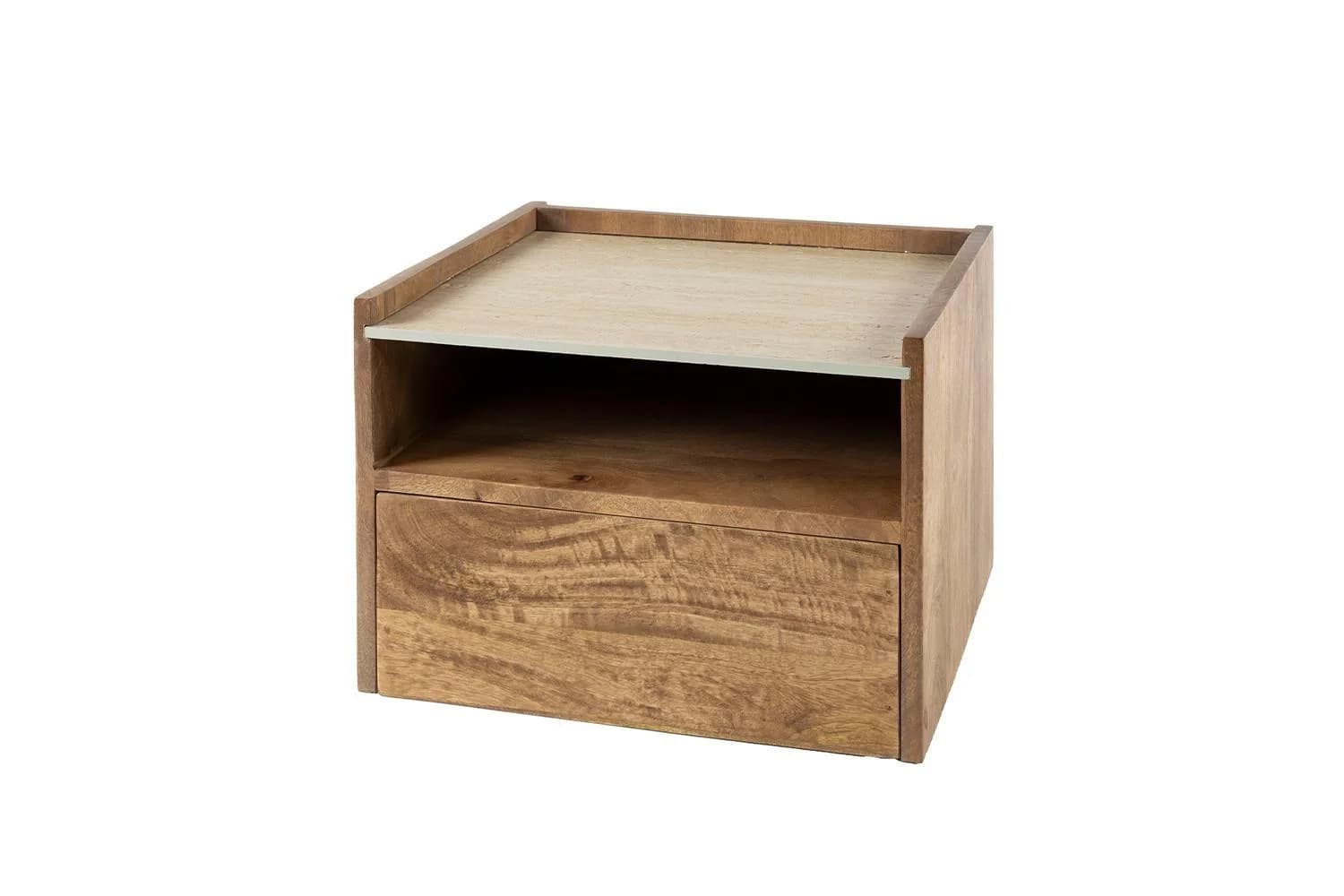KAWOLA NACHTTISCH NORYN Mango-Holz Braun