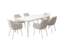 KAWOLA Garten-Essgruppe AMUR 7-tlg. Outdoor mit Aluminium & Sinterstein Bild 1