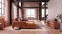 KAWOLA Big-Sofa MARLIN Lederfaserstoff Cognac Bild 4