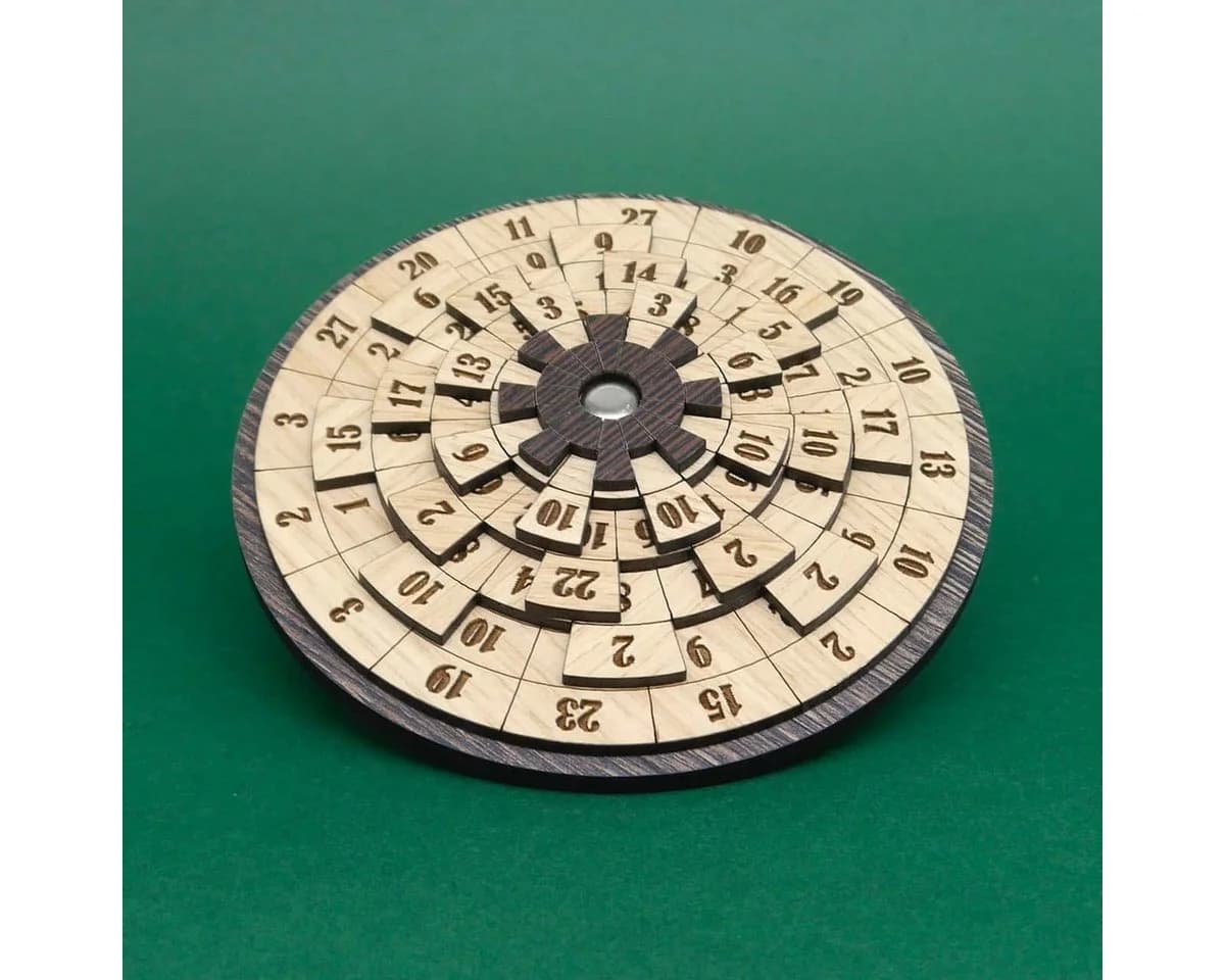 ROMBOL Denkspiele Spiel THALES - Mathematisches Dreh-Puzzle Holz