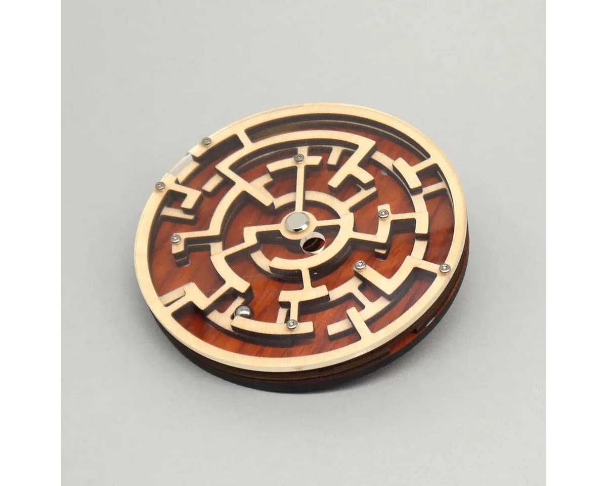 ROMBOL Labyrinth Drehpuzzle Holz Knobelspiel für Kinder & Erwachsene - Bild 2