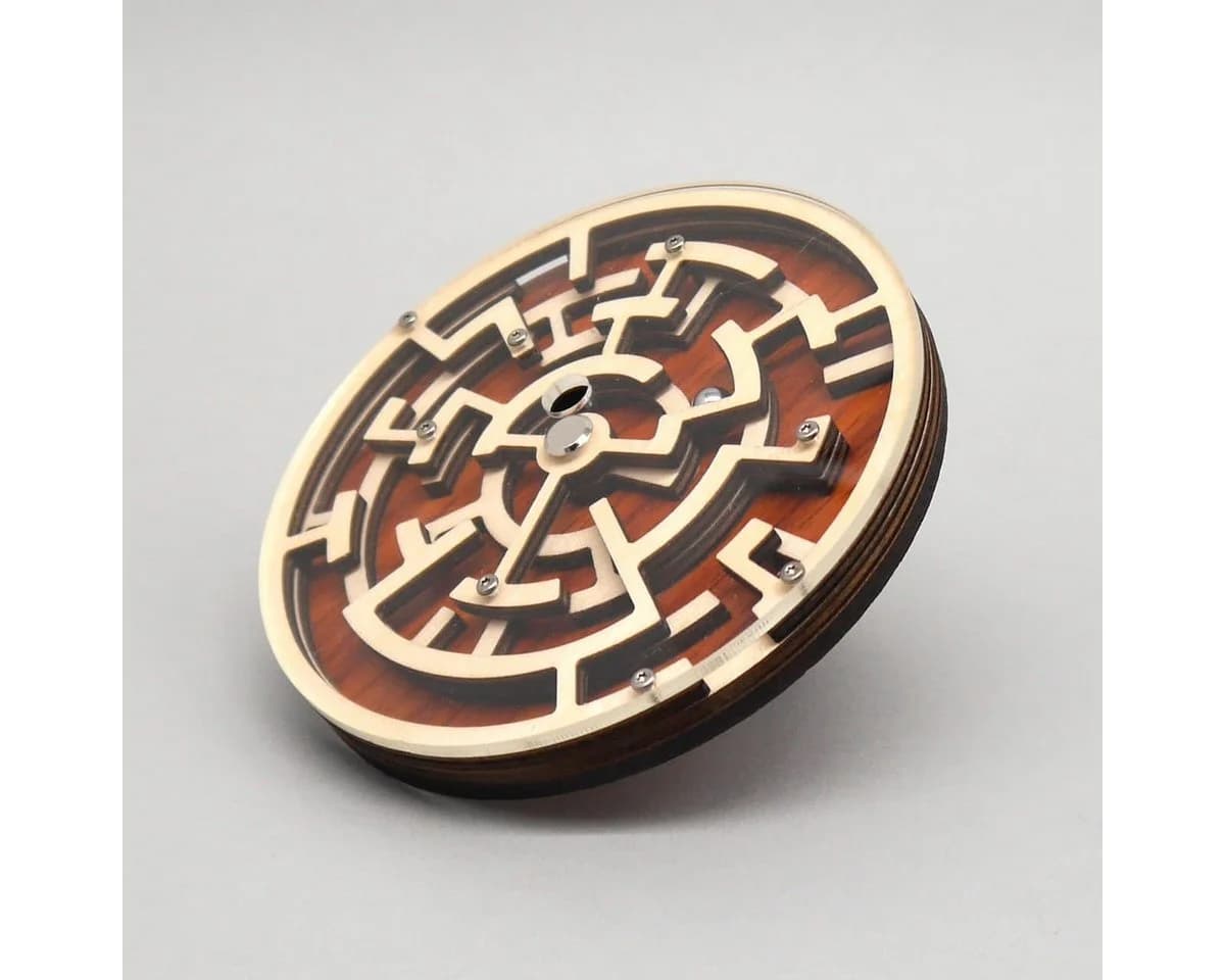 ROMBOL Labyrinth Drehpuzzle Holz Knobelspiel für Kinder & Erwachsene - Bild 3