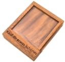 ROMBOL Denkspiel Geldschein-Tresor Holz Acryl Bild 1
