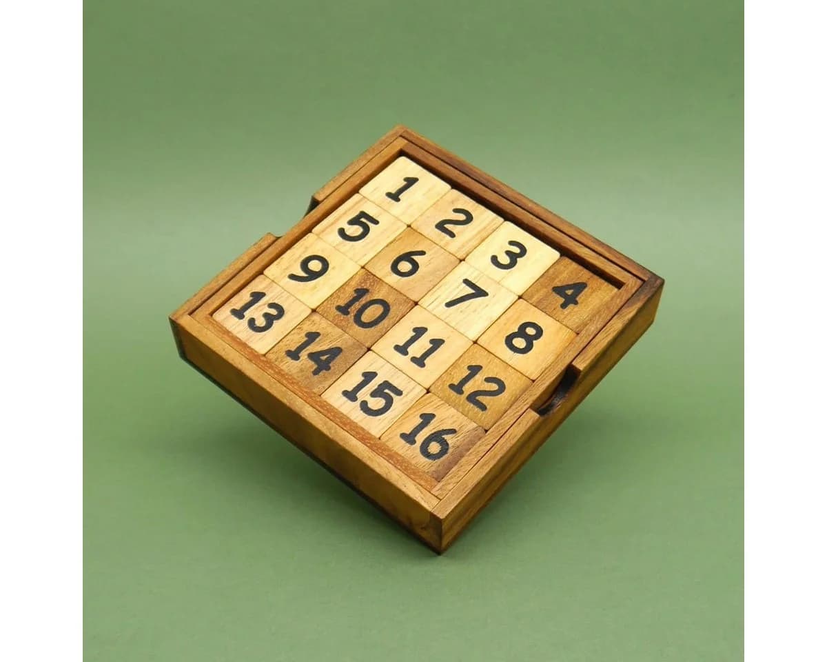 ROMBOL Denkspiele Spiel Rutschende 15 nostalgisches Schiebepuzzle - Bild 2