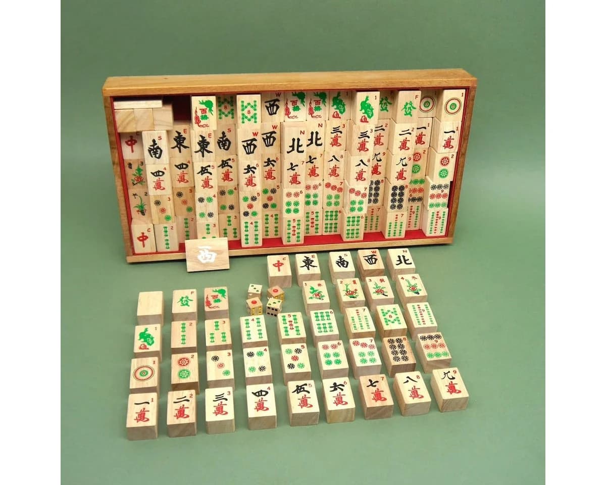 ROMBOL Denkspiele Mahjong Holzspiel - Chinesisches Gesellschaftsspiel - Bild 2