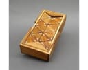 ROMBOL TRIDOMINO Holz-Domino Spiel mit 56 dreieckigen Steinen Bild 1
