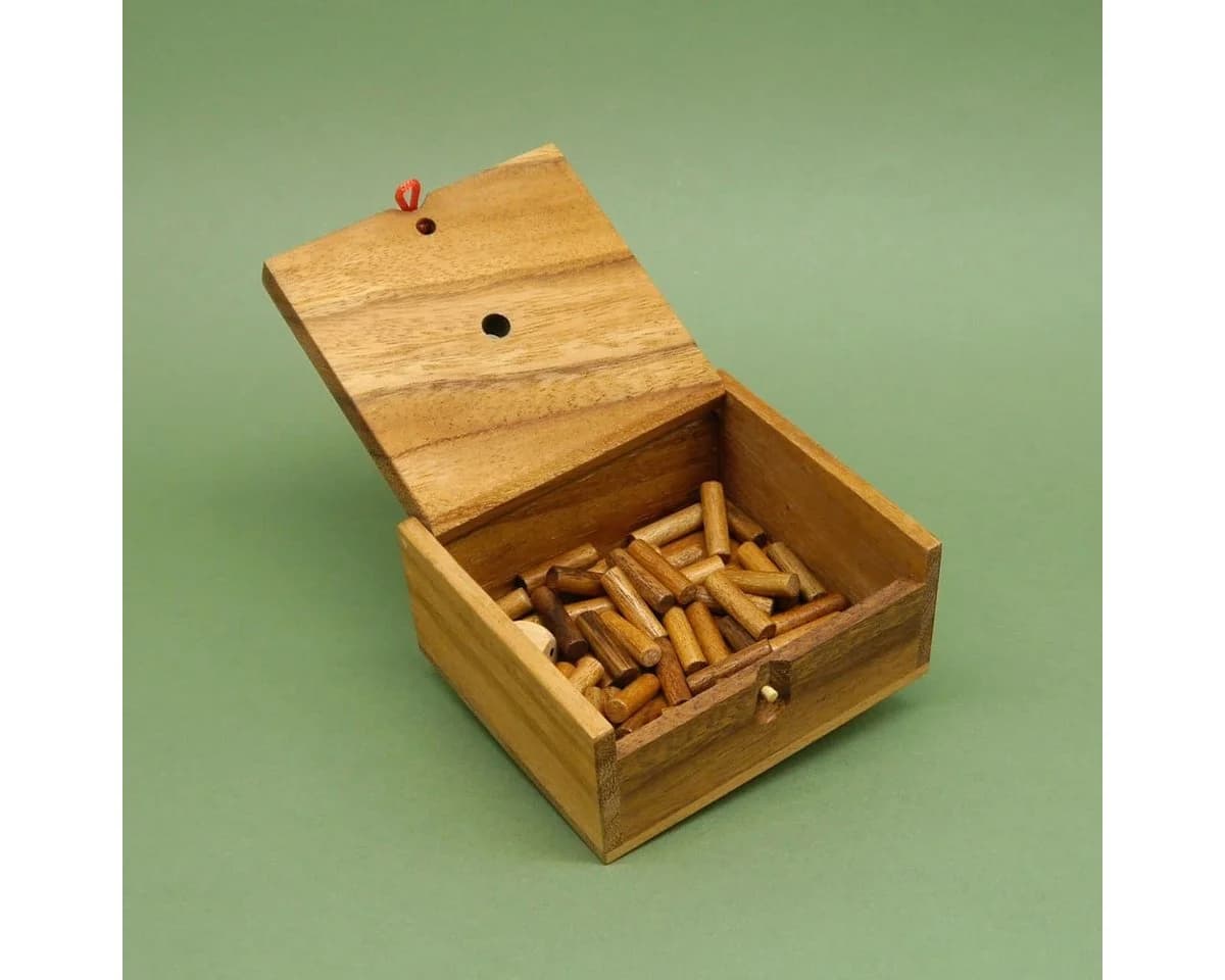 ROMBOL Denkspiele Spiel ENDLICH DIE 6 - Holz Würfelspiel mit 50 Stäbchen - Bild 3