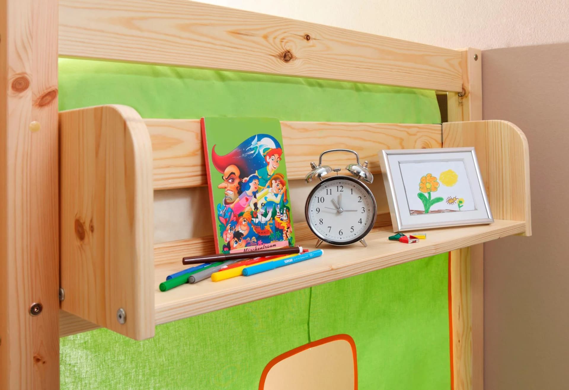 TICAA Kinderregal Anbauregal Kiefer Natur FSC-Zertifiziert