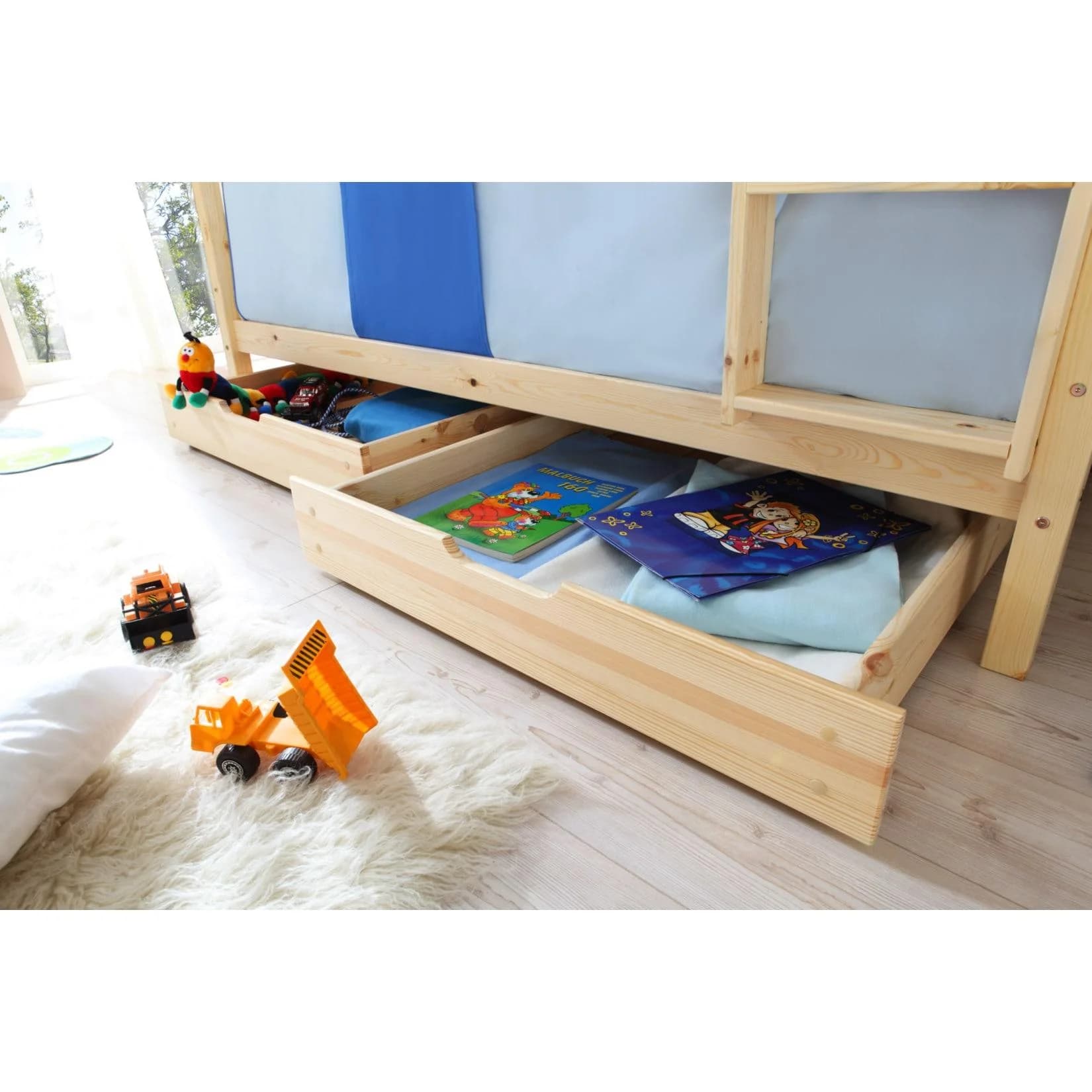 TICAA Schubkasten Kiefer massiv natur B:98cm H:18cm T:88cm