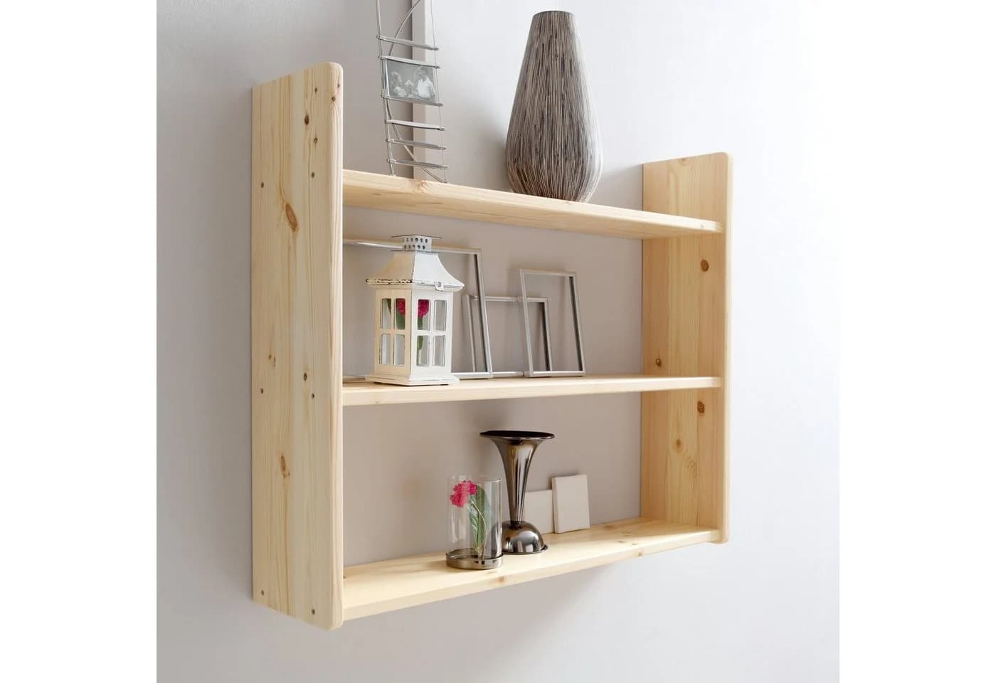 Ticaa Wandregal Kiefer Natur Massivholz