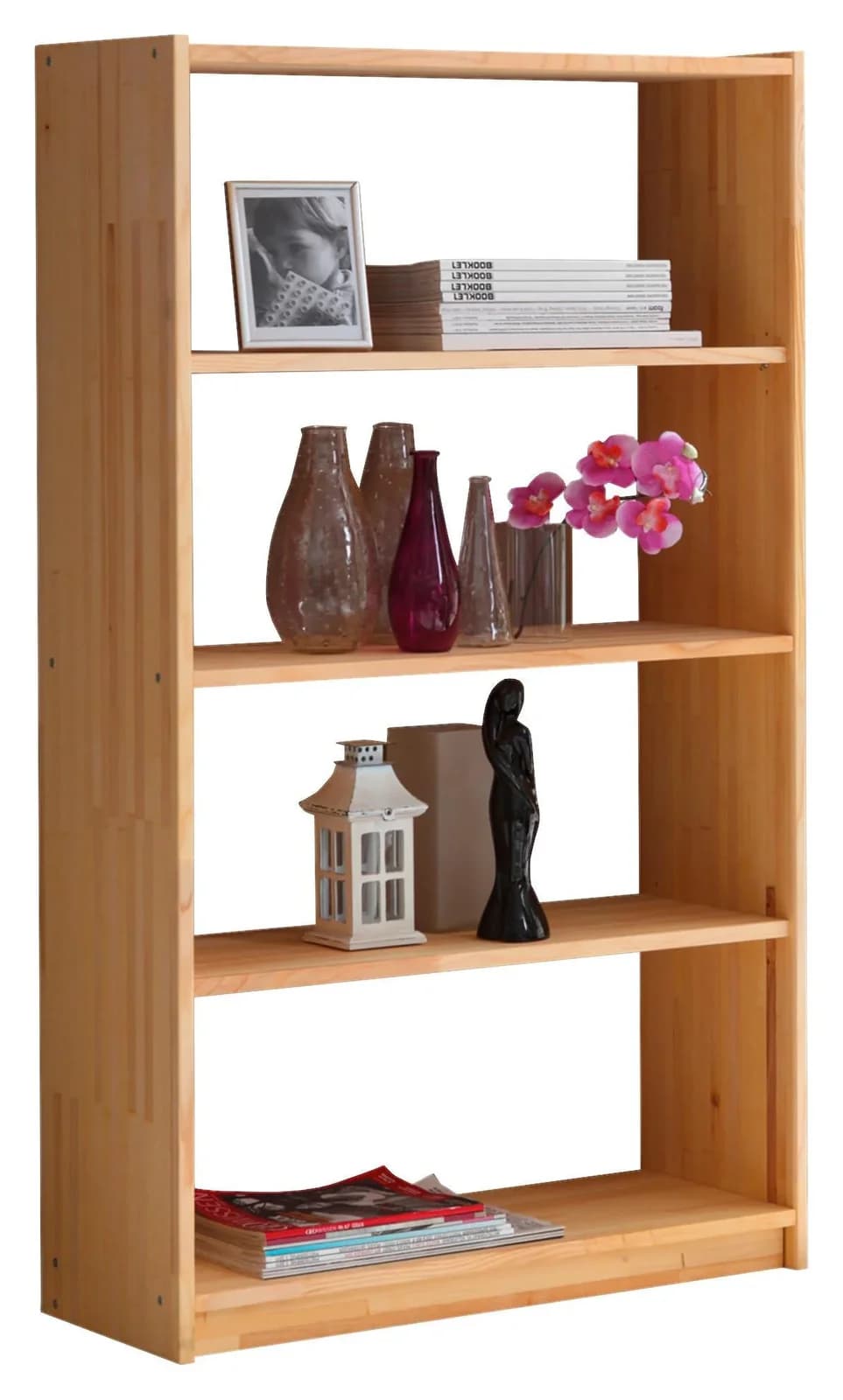 TICAA Kinderregal Kiefer Natur 145cm Höhe Massivholz - Bild 5