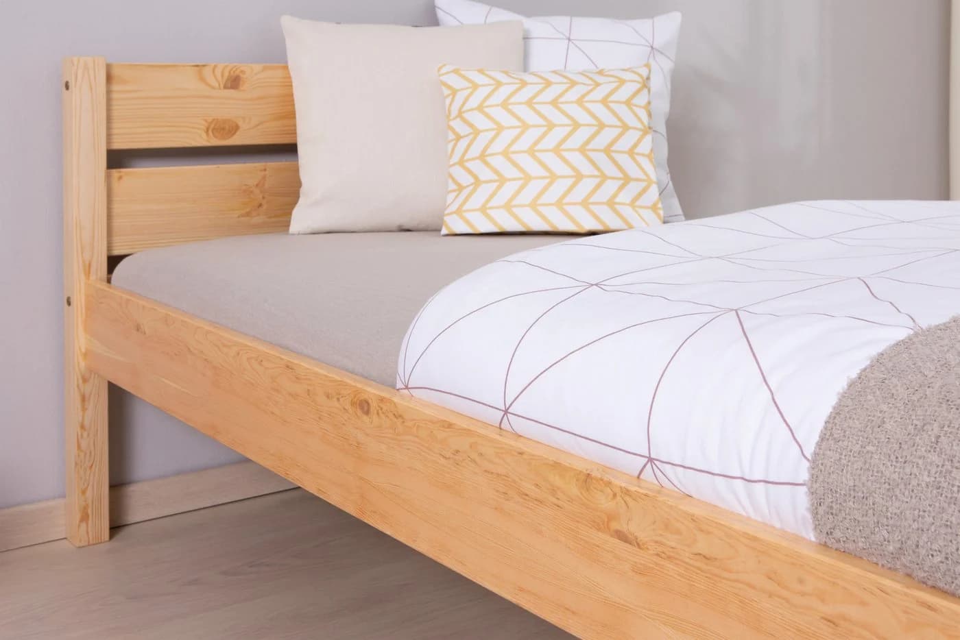 TiCAA Massivholz Einzelbett Bora Kiefer Natur - Bild 4
