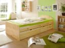 TiCAA Schubkastenbett Erna Kiefer Natur mit Stauraum Bild 3