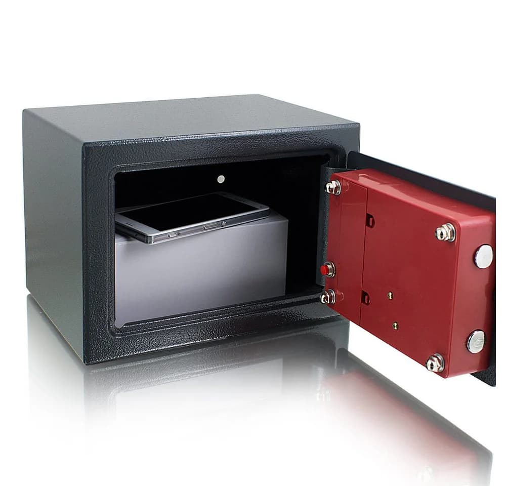 Bituxx Wandtresor Minisafe elektronisch Grau