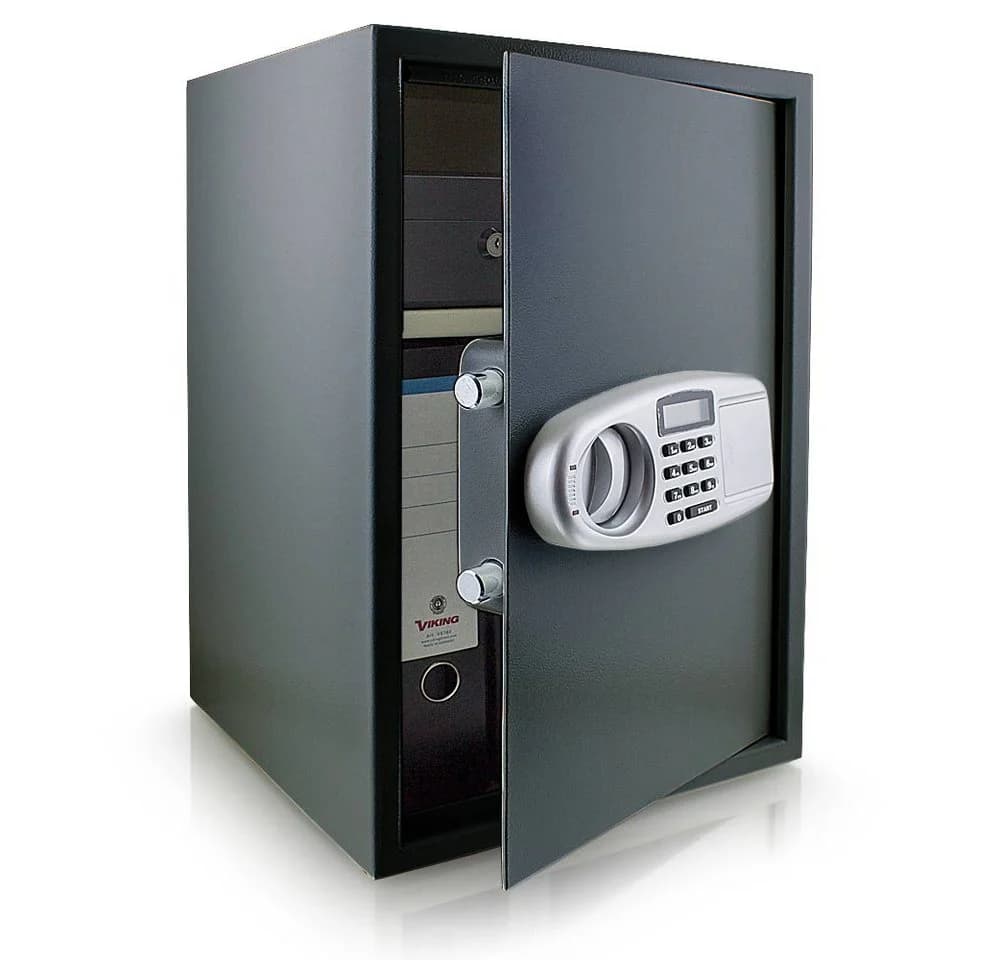 Bituxx Tresor elektronisch Grau MS-11392 mit Doppelbolzenverschluss