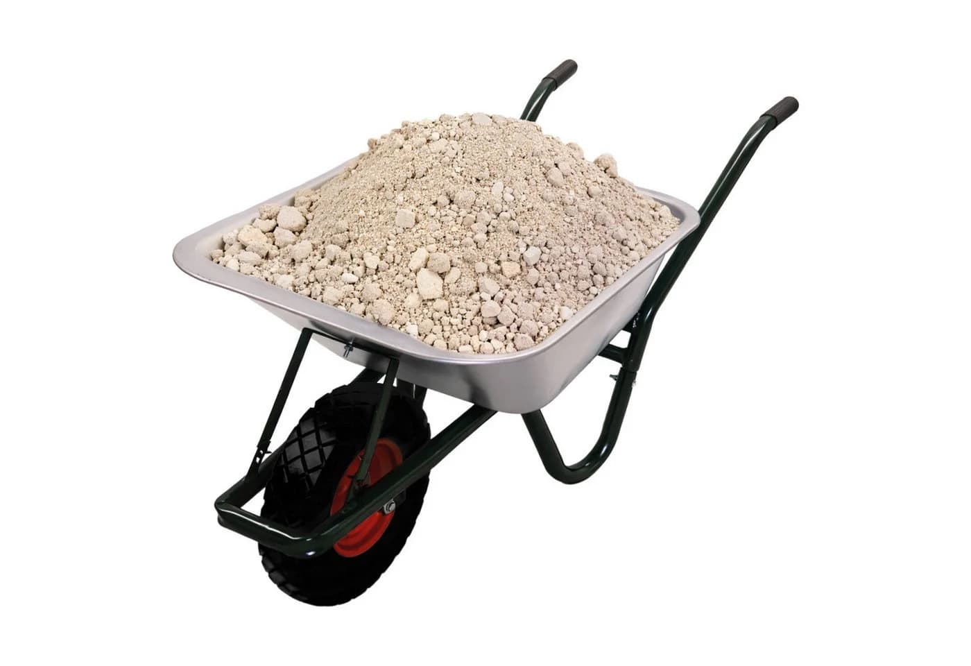 Bituxx Gartenschubkarre 100L Dunkelgrün mit PU Rad - Bild 2