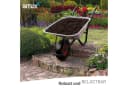 Bituxx Gartenschubkarre 100L Dunkelgrün mit PU Rad Bild 3