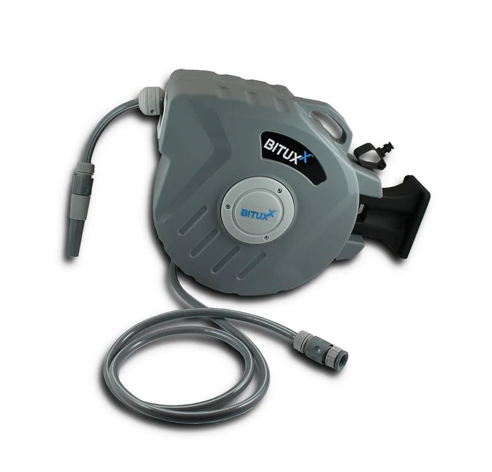 Bituxx Wasserschlauchtrommel 20m Grau Automatik Aufroller - Bild 3