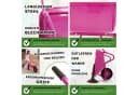 Bituxx Schubkarre 100 Liter 250 kg Rosa Schwarz Stahl Bild 1