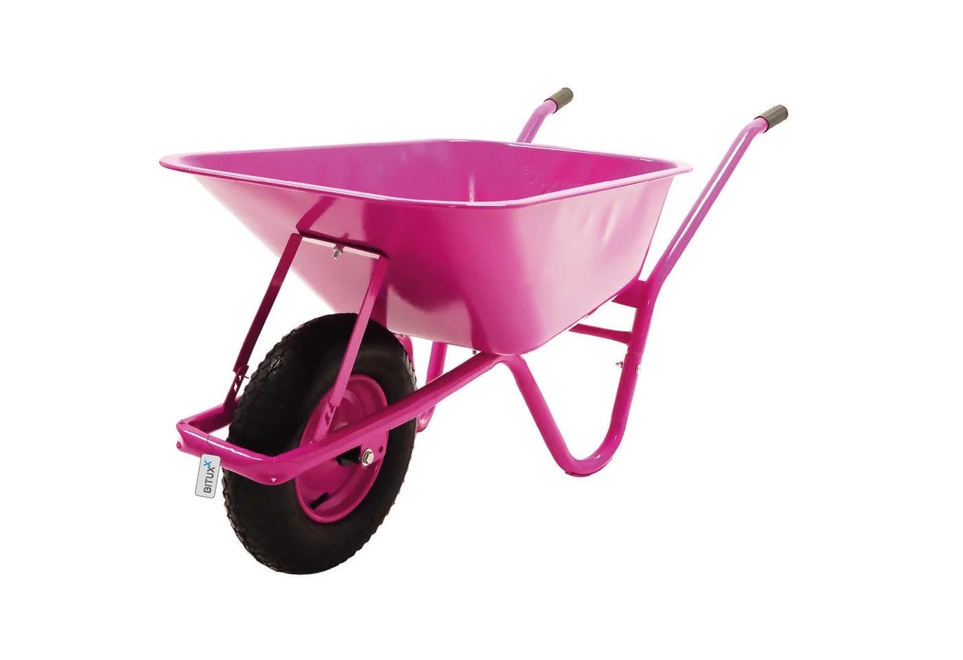 Bituxx Schubkarre 100 Liter 250 kg Rosa Schwarz Stahl - Bild 2