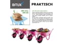 Bituxx Schubkarre 100 Liter 250 kg Rosa Schwarz Stahl Bild 5