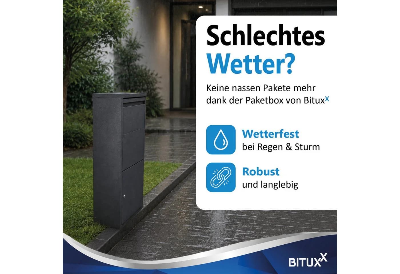 Bituxx Paketbox XL Anthrazit Abschließbar - Bild 4
