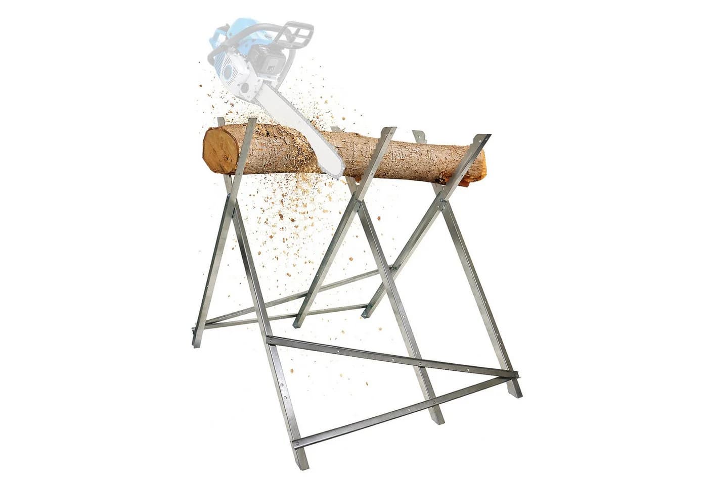 Bituxx Sägebock Klappbar Silber 150 kg Tragkraft - Bild 2