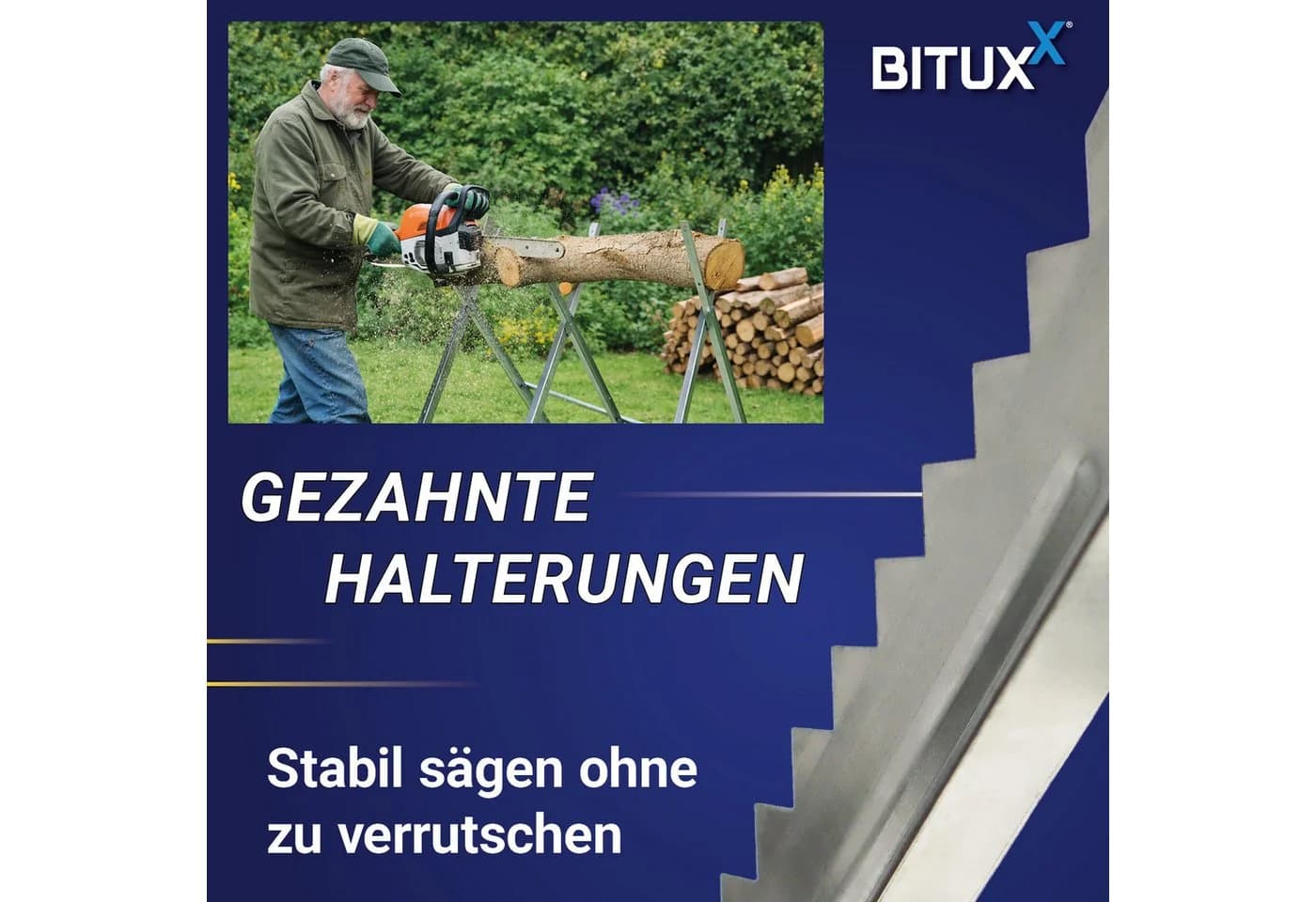 Bituxx Sägebock Klappbar Silber 150 kg Tragkraft - Bild 4