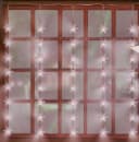 BURI Lichterkette LED Lichtervorhang Schneeflocken 75x85cm Bild 1