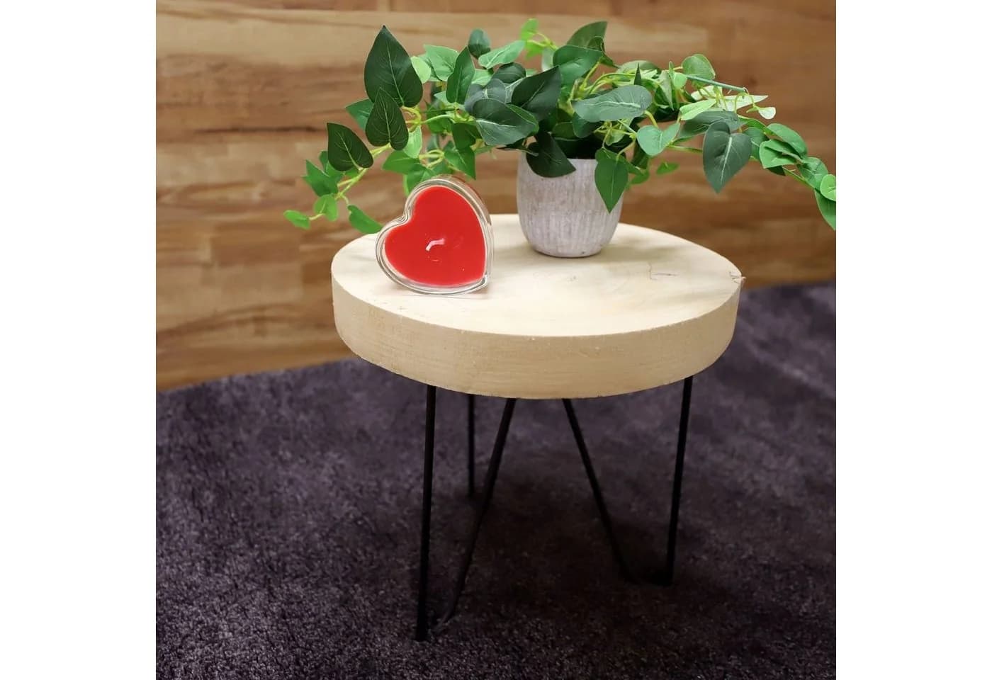 BURI Gartentisch Dekotisch 29,5x29cm Beistelltisch Pflanzenhocker Holztisch - Bild 4
