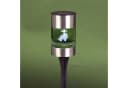 BURI Grabkerze LED Solar Grablaterne Glas Edelstahl Bild 1