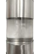 BURI Grabkerze LED Solar Grablaterne Glas Edelstahl Bild 5