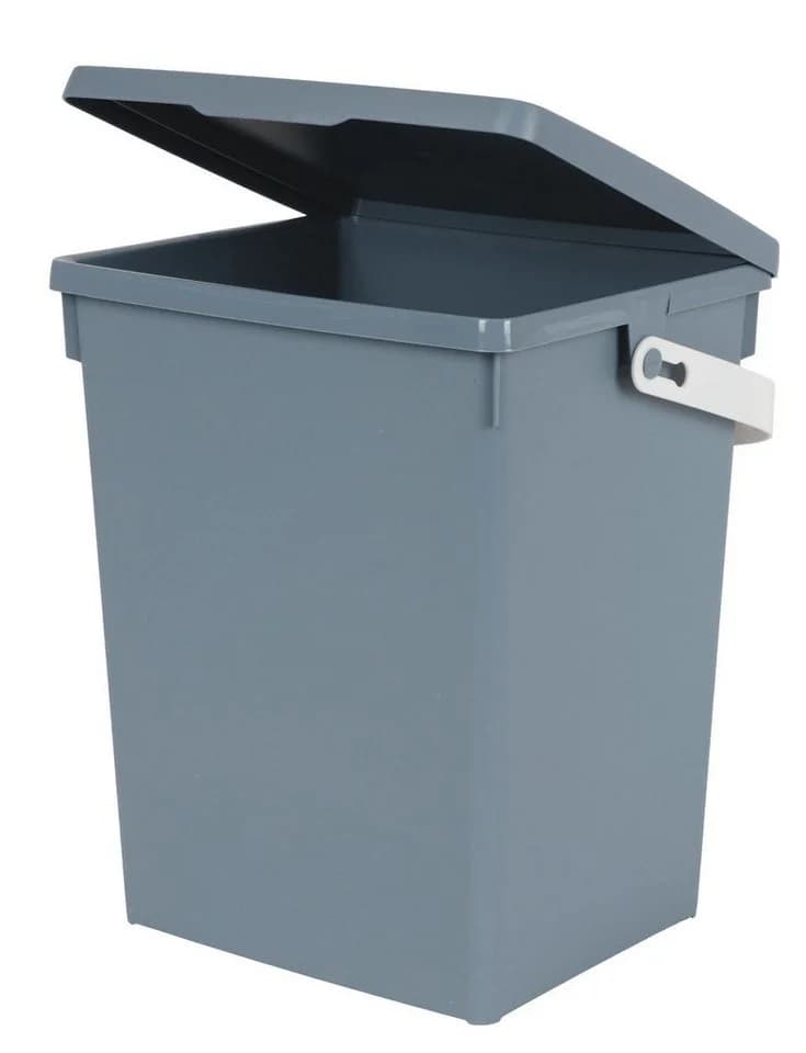 Jelenia Plast Aufbewahrungsbox Grau 5L mit Deckel und Tragebügel