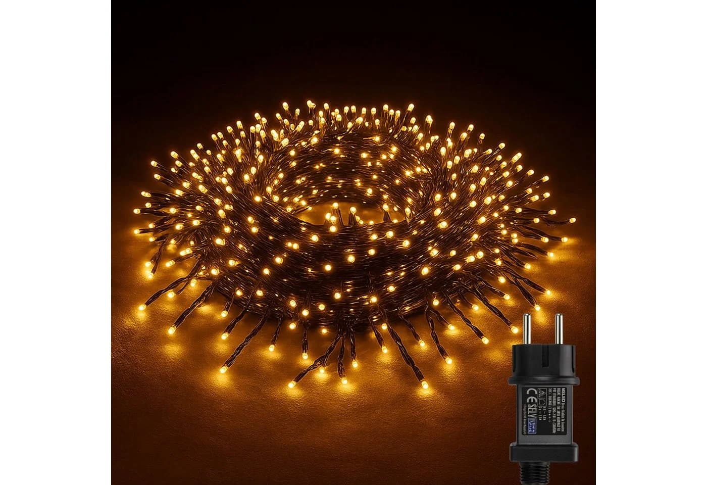 BURI LED Clusterlichterkette 11,5m warmweiß Büschellichterkette - Bild 2