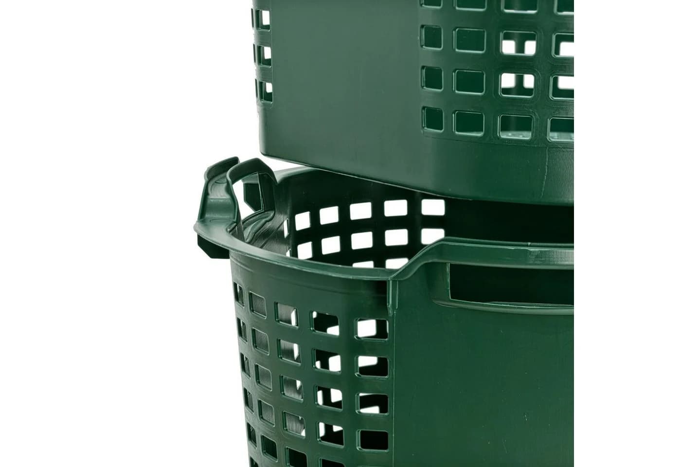 BURI 5er Set Wäschekorb stapelbar 25L grün Kunststoff - Bild 4
