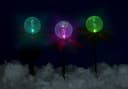 BURI LED Solar-Weihnachtsterne 2x3er mit Farbwechsel Weihnachtsdeko Bild 1