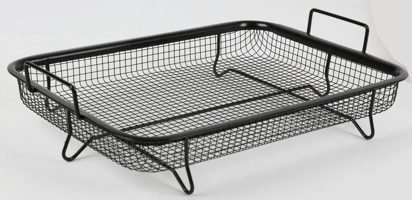BURI Backofen Grillkorb Edelstahl mit Griffen - Bild 3