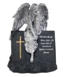 BURI Dekobaum Grab-Spruchstein Engel sitzend Grabschmuck Gedenkstein Bild 2