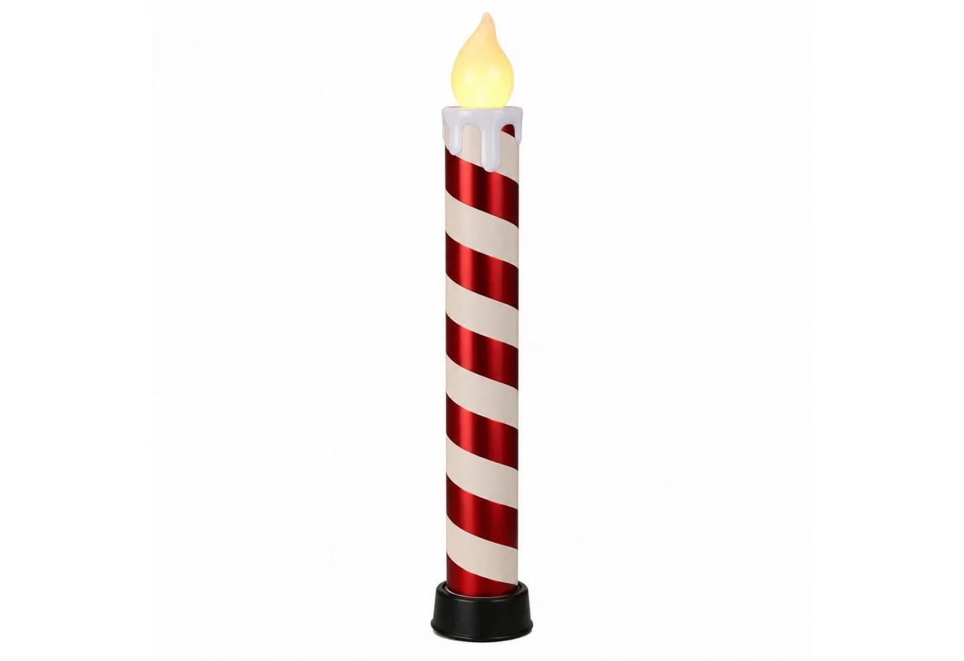 BURI LED Candy Kerze 83cm Timer Rot-Weiß - Bild 2