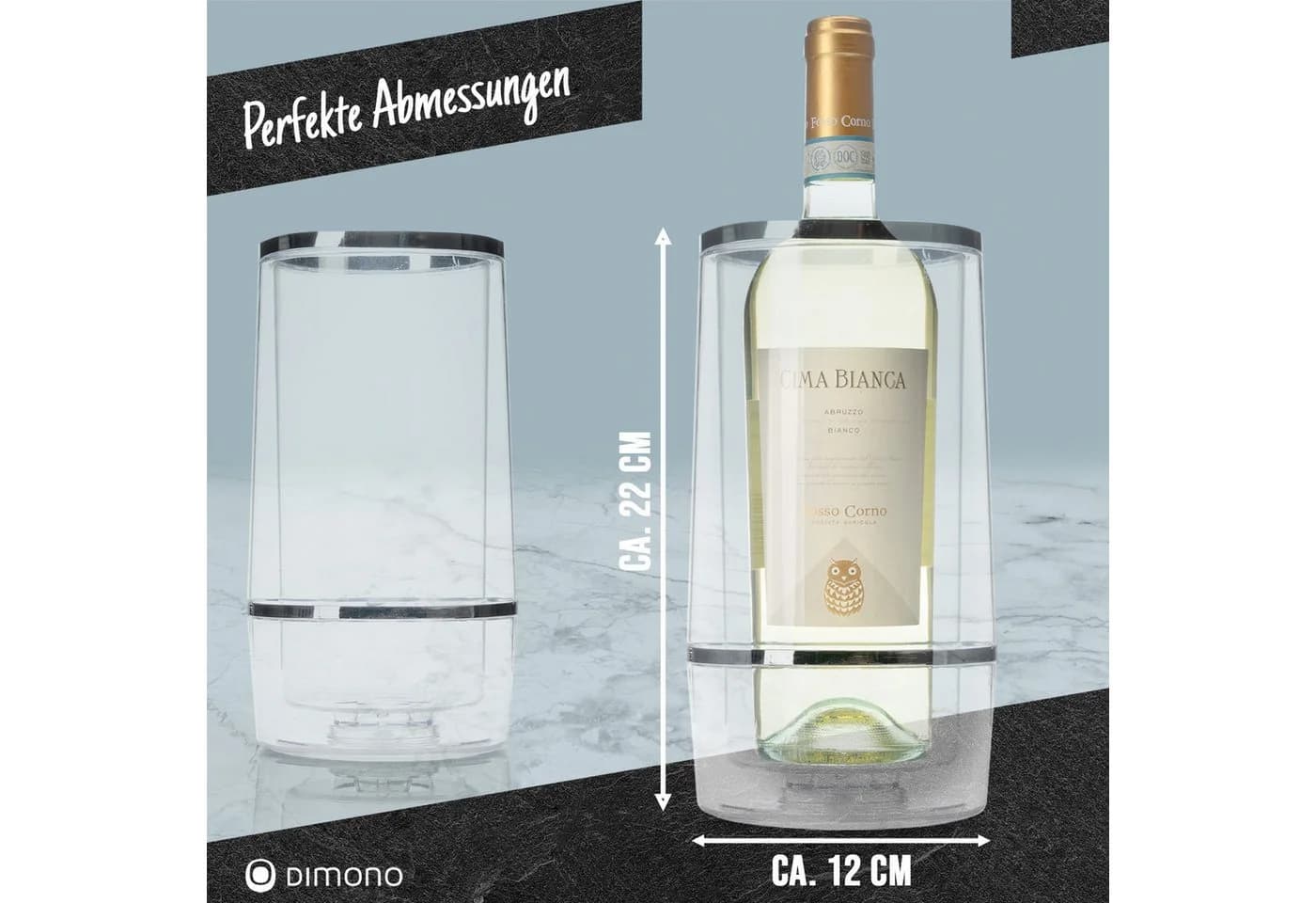 Dimono Wein- und Sektkühler Edelstahl XXL 1,5L - Bild 5