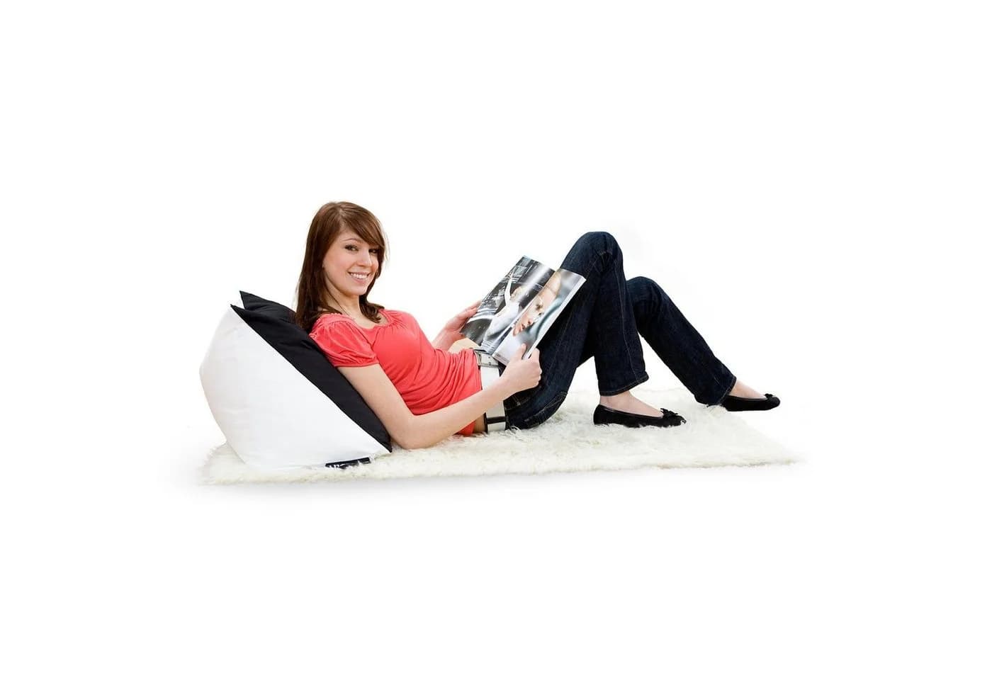 Smoothy Keilkissen Bücherwurm - Ergonomisches Nackenkissen mit EPS-Perlen - Bild 2