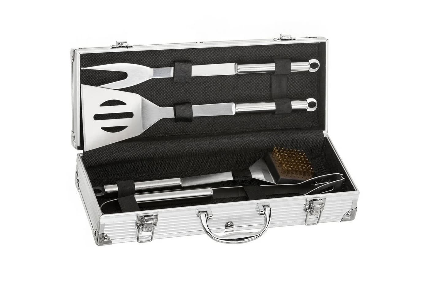 Goods+Gadgets Grillbesteck-Set 5-tlg. Edelstahl BBQ Satz mit Grillkoffer - Bild 2
