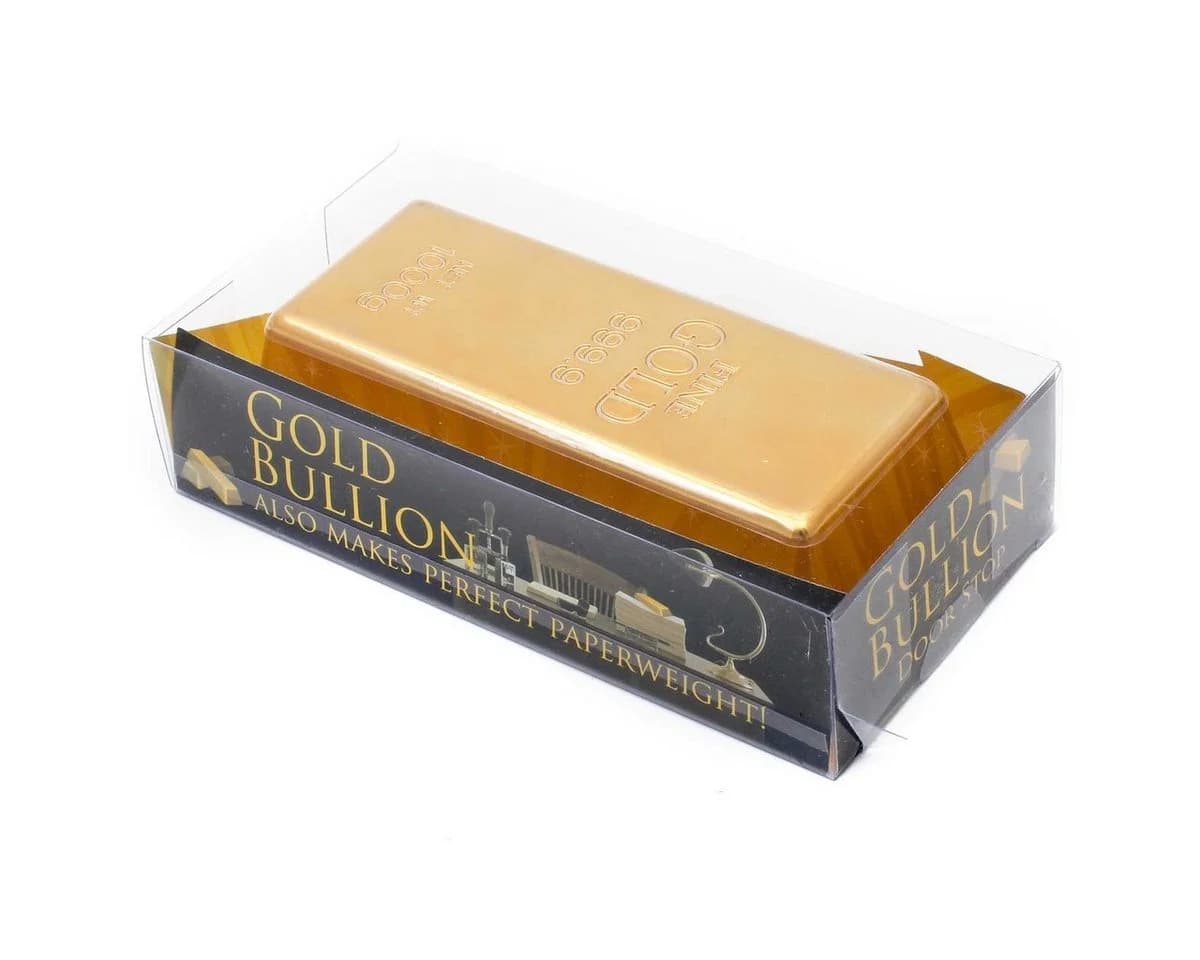 Goods+Gadgets Türstopper Goldbarren Türkeil – Realistischer Türkeil Gold