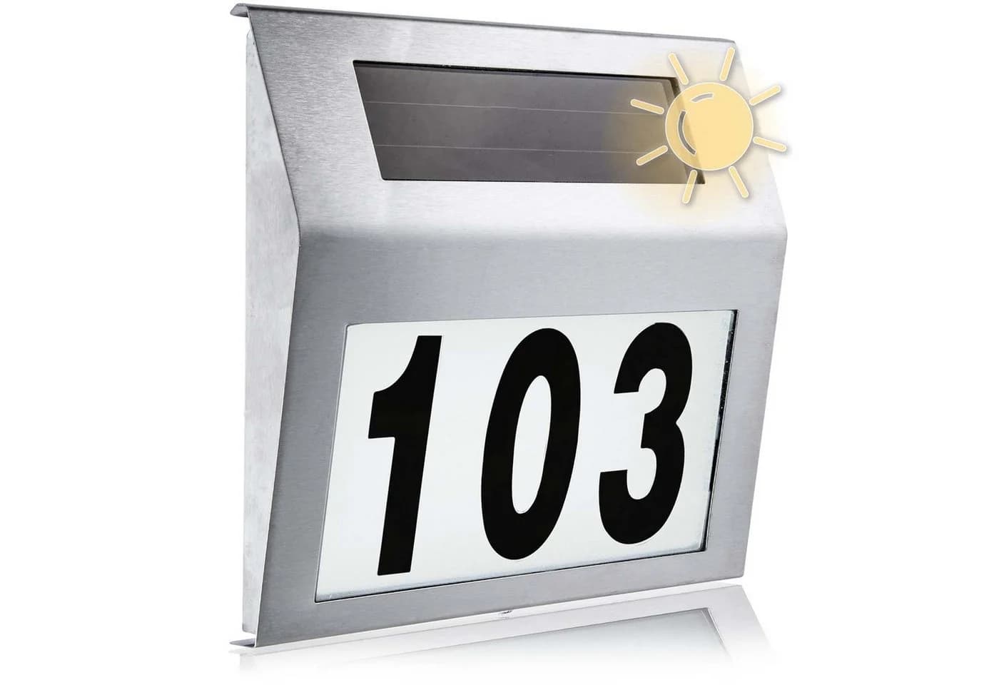 Goods+Gadgets Hausnummer Design Solar Hausnummer, LED Beleuchtung - Bild 2
