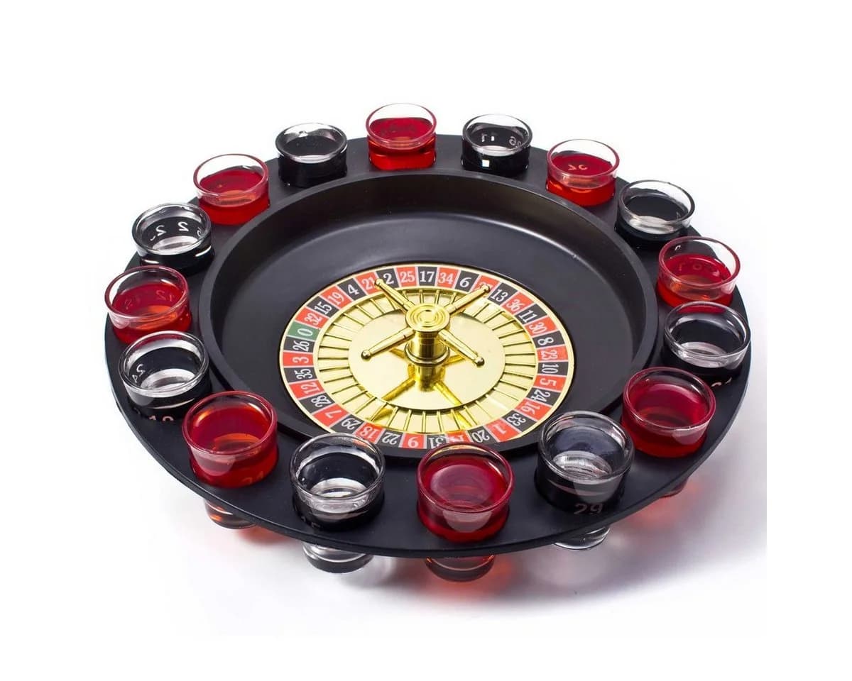 Goods+Gadgets Roulette Trinkspiel Set mit 16 Gläsern - Bild 2
