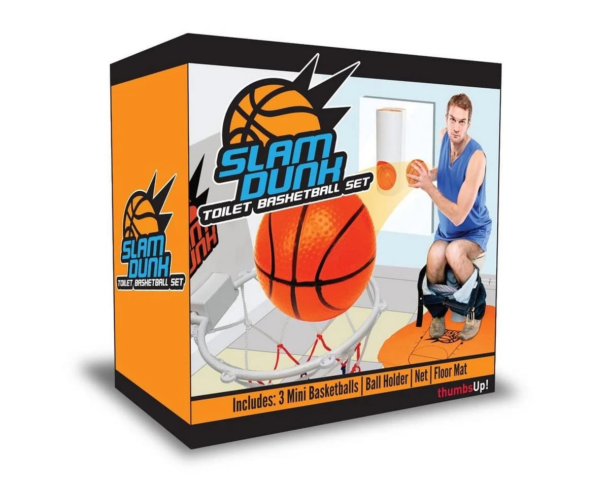 Goods+Gadgets Mini WC Basketball Set – Badezimmer Basketballkorb mit Saugnäpfen - Bild 4