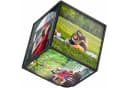 Goods+Gadgets Drehender Acrylglas Fotowürfel für 6 Bilder Transparent Bild 1