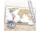 Goods+Gadgets Rubbelweltkarte XXL Metallic Gold Poster Bild 1