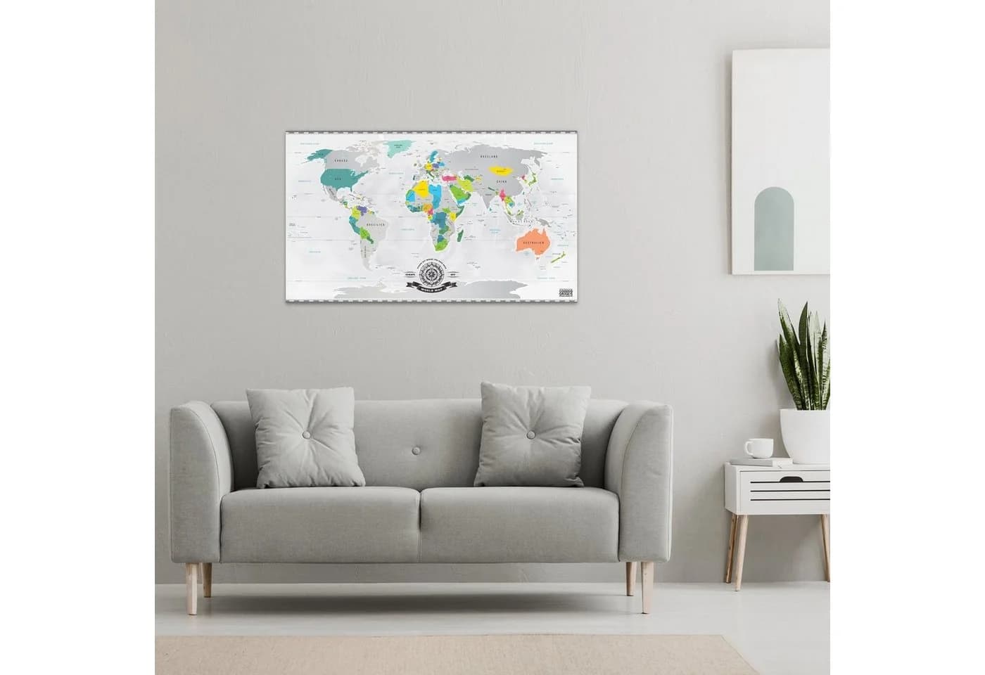 Goods+Gadgets Rubbelweltkarte XXL Metallic Gold Poster - Bild 3